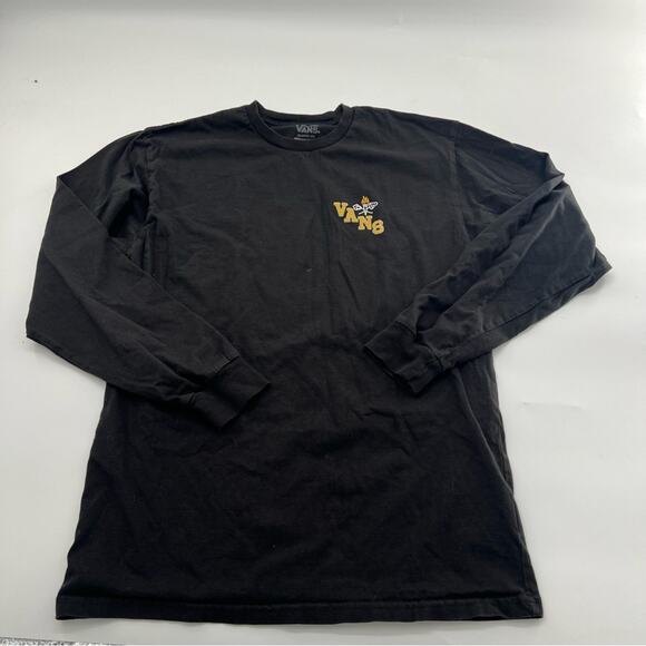 Vans Men’s Classic Fit Long Sleeve T Shirt Black - Picture 1 of 5